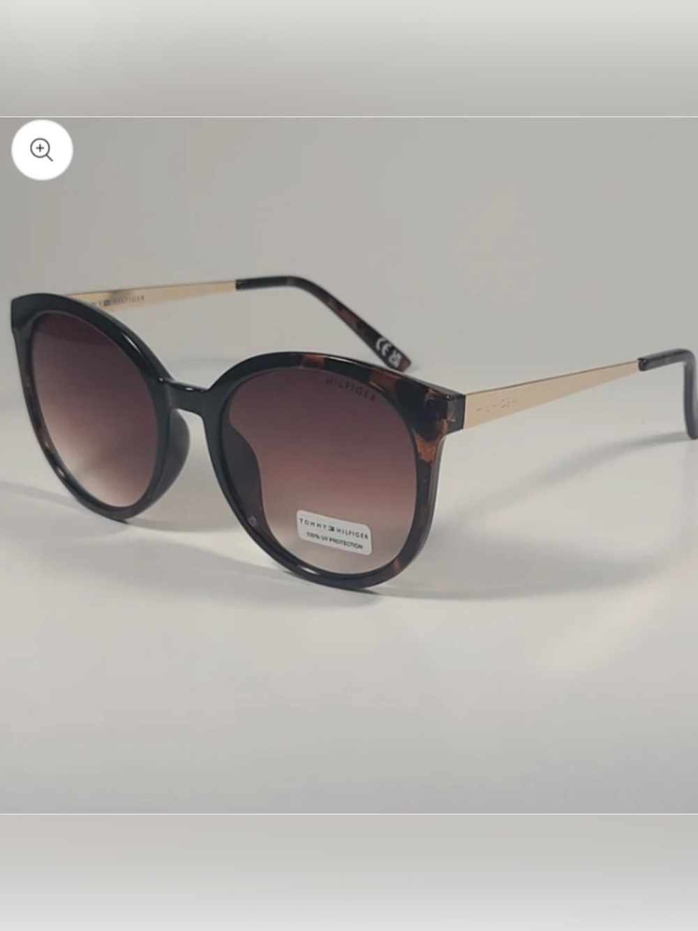 Tommy Hilfiger WP OL629 Round Sunglasses Tortoise Gold & Brown Gradient NWT - Picture 2 of 9